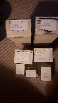 NFL Football card complete set lot x 5 + extras & stickers