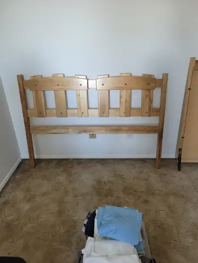 Wood Headboard for Double Bed $20, View more