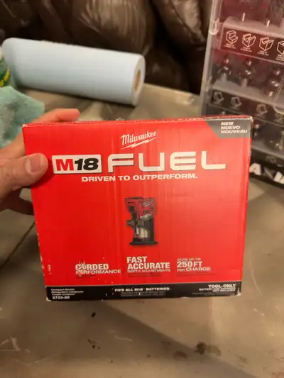 milwaukee fuel  1/4”router and router bits, View more