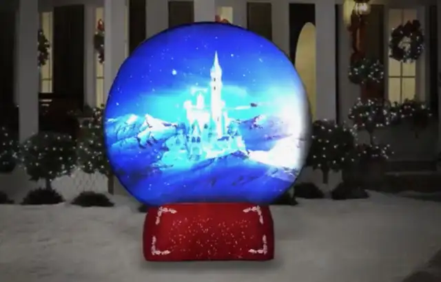  7ft inflatable Christmas projector snow globe 551578585730928642