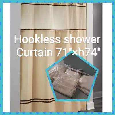 HOOKLESS shower Curtain 71"×h74"/$15 ea., View more