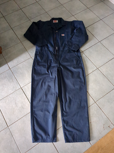 Men Dickies blue work long sleeve overalls great shape large, View more