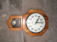 Battery wooden wall clock 20.00 