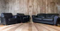La-z-boy Top Grain Leather Sofa and Chairs 