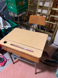 Child’s school desk in original condition.