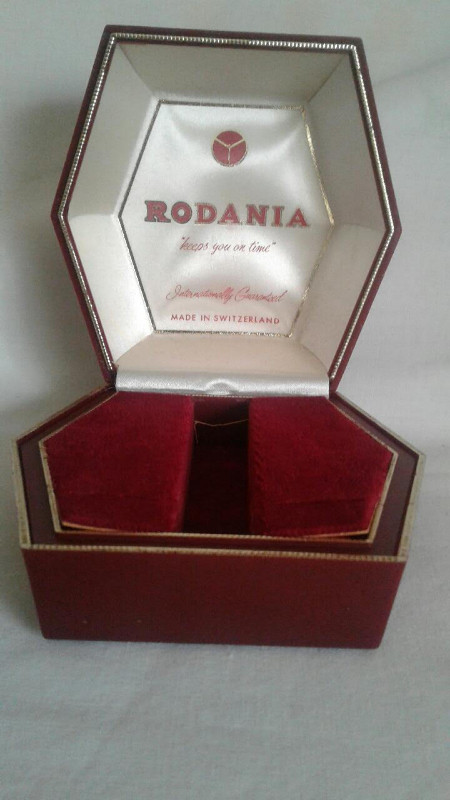 Rare Vintage 1950s "Rodania" men's wristwatch presentation box in Jewellery & Watches in City of Toronto