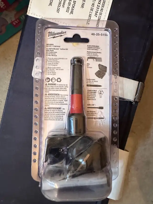 Milwaukee switchblade selfeed bit with blade, bnib in Power Tools in Oshawa / Durham Region - Image 3