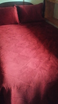 Brand New 3 Piece Queen Size Velvet Quilt/Comforter Set