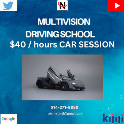 WE ARE THE PROFESSIONAL DRIVING SCHOOL, WITH INSTRUCTOR CERTIFIED BY ( SAAQ.) ONE OF THE BEST DRIVIN...