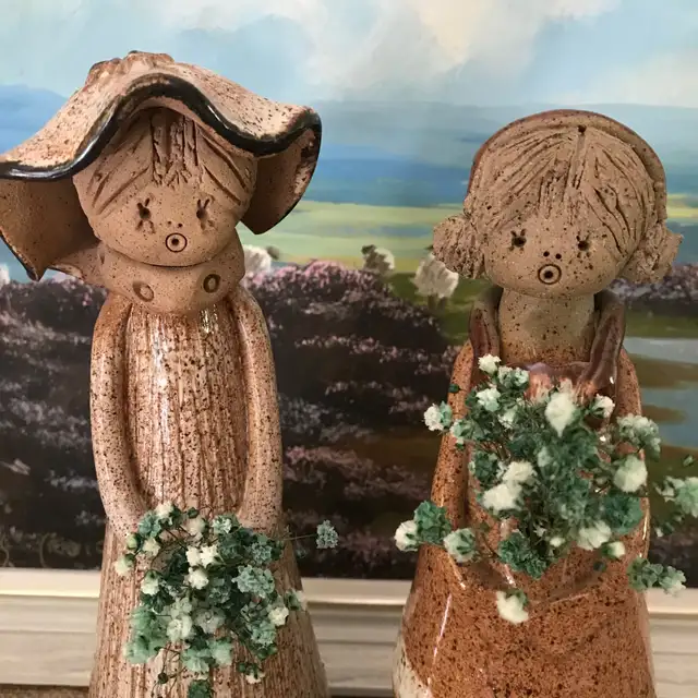 $in Ad Handcrafted Pottery Flower Girls & Garden Hat Wall Decor  in Home Décor & Accents in Ottawa - Image 4