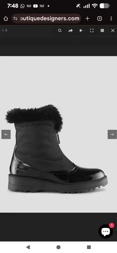 US size 8 Women Cougar Black winter boots Grandby , View more