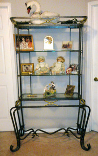 Glass Display Shelf Hutch Showcase