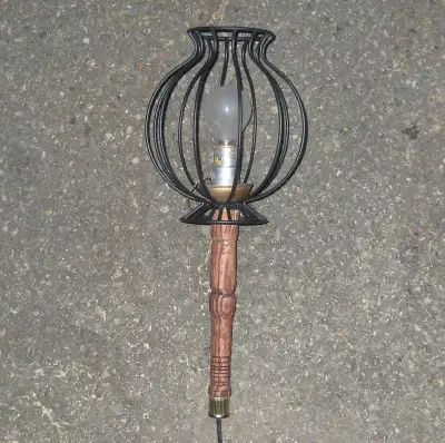 INDUSTRIAL Vintage Trouble Light Work Drop Lamp Steel Cage, View more