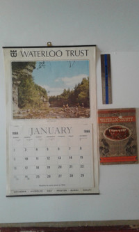 1966 WATERLOO TRUST UNUSED CALENDAR & 1967 WATERLOO CO. BOOKLET