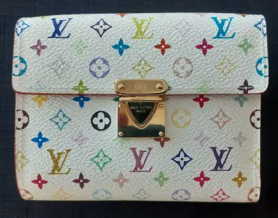 Porte-monnaie Louis Vuitton multicolore blanc (Takashi Murakami), View more