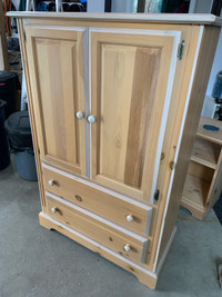 Solid Pine Armoire/Entertainment Cabinet