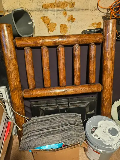 Log single head head board and frame, View more