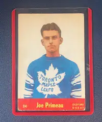 1955-56 Parkhurst Hockey Card #24 Joe Primeau