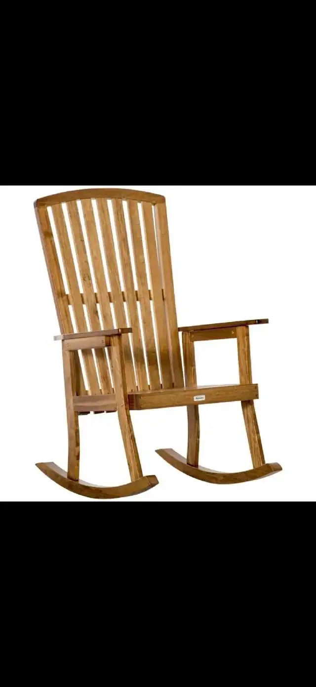 Wooden Rocking Chair, Fade-Resistant Patio Rocker Chair in Patio & Garden Furniture in Markham / York Region - Image 3