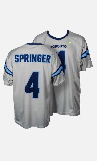 George Springer Replica Football Jersey SGA Toronto Blue Jays, View more
