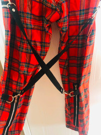 Dogpile bondage pants vintage punk tartan Women’s Size 36 waist