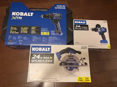 BRAND NEW Bundle of Kobalt Power Tools with Charger/Battery, View more