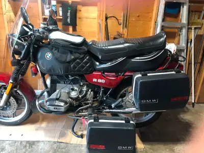 Listing for my father - 1985 BMW R80. He’s owned this bike since 2003 and we’ve toured on it lots, i...