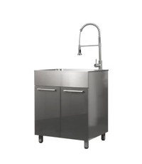 Presenza Extra Large Stainless Steel Utility Sink w/ Vanity