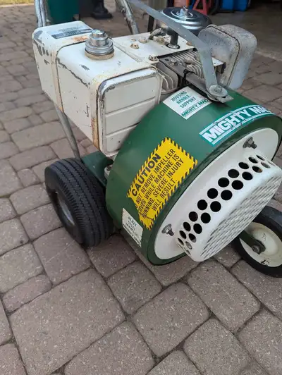 Mighty Mac leaf blower for sale. Has a dependable Briggs 8 hp engine. The blower is in very good con...
