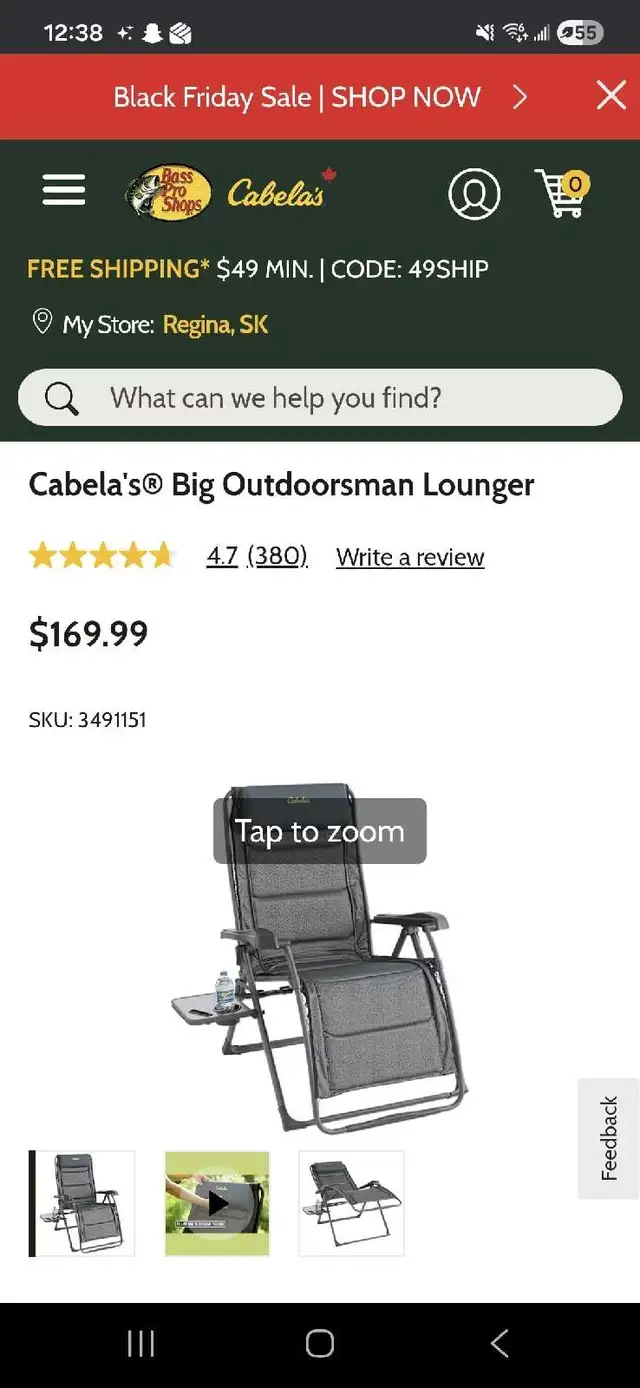 Big Outdoorsman Lounger in Patio & Garden Furniture in Regina - Image 3