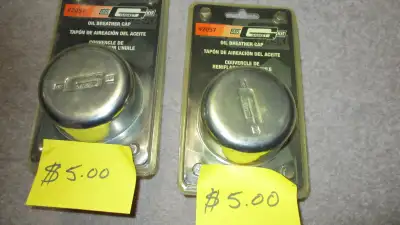Mr. Gasket Co. oil breather cap chrome, push on style with 3/4" O.D. neck. 2 in stock, $5.00 each -A...