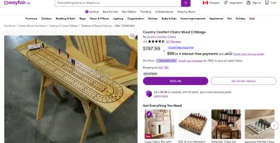 Large cribbage table-New in box, View more