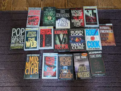 17 Audio Book Tapes - Robin Cook , Michael Palmer, James Patterson ++ Lot # 1 17 Audio BookTapes - R...