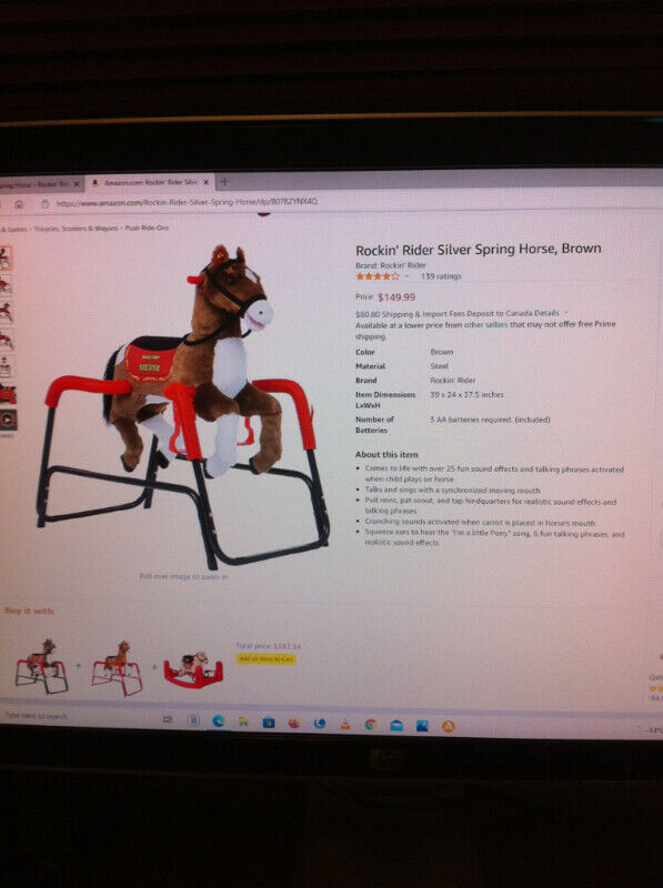 ROCKIN RIDER "SILVER" SPRING HORSE: SOUNDS, SONGS, PHRASES, ETC in Toys & Games in Red Deer - Image 4