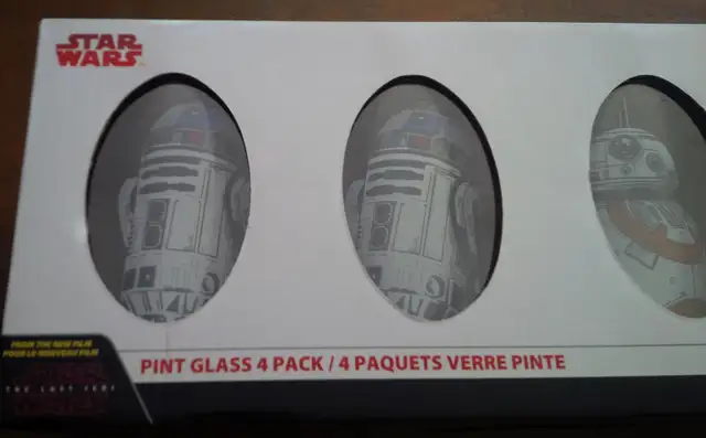 Star Wars 4-Pack Pint Glasses, Star Wars The Last Jedi, NIB in Arts & Collectibles in Stratford - Image 4