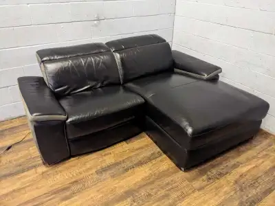 Leather recliner sectional. FREE DELIVERY, View more