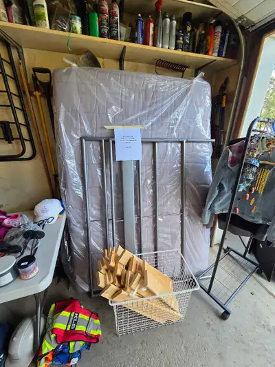 Like new silver grey Ikea bed frame and mattress. Non smoking home. Must pick up. Open to offers.