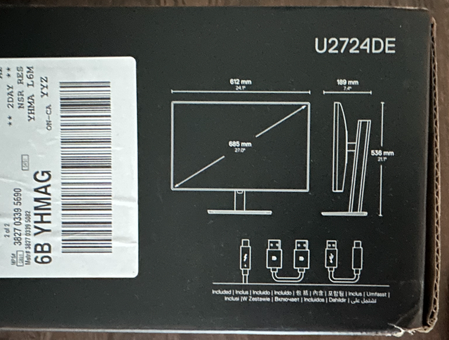 BNIB Dell UltraSharp 27" 120Hz Thunderbolt Hub Monitor (U2724DE) in Monitors in Oakville / Halton Region - Image 4