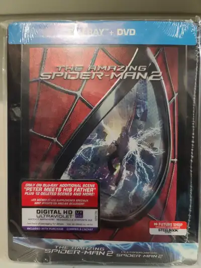 Selling a brand new/factory sealed Spider-Man 2 Blu Ray Steelbook for $40 (extra care with Self-adhe...