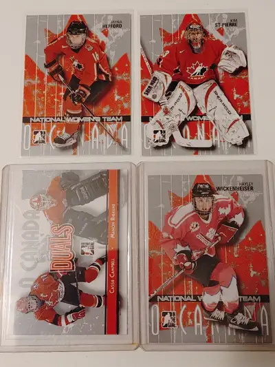 Up for sale are In The Game Women's Hockey O'Canada cards. Cards are in about near-mint or better co...