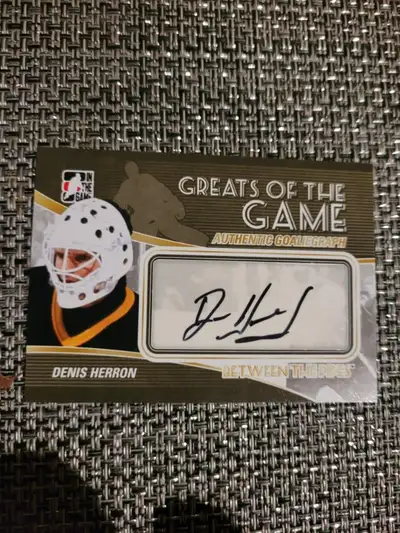 Hockey Card  Vintage Denis Herron 2010 ITG Autograph, View more