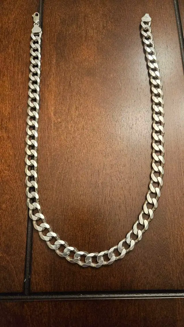 Solid 925 Silver Chain / 22 inch / 11mm wide628637392332831228