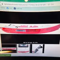 xRear Right Side Lower Bumper Red Reverse Tail L
