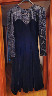 Black Velvet Evening Dress