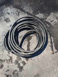 Used black garden hose
