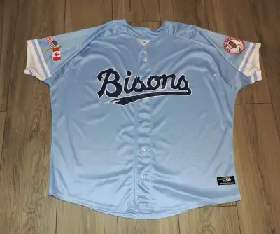 Buffalo Bisons Alternative Lt Blue OT Jersey Blank Size XXXL, View more