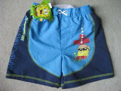 BRAND NEW SPONGEBOB SWIM TRUNKS - SIZE 4, View more