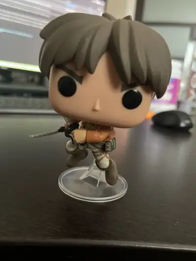 Up for sale is a Funko Pop! of Eren Jaeger from Attack on Titan. This collectable figure is in used...