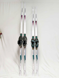 Karhu waxless skis Salomon boots and bindings