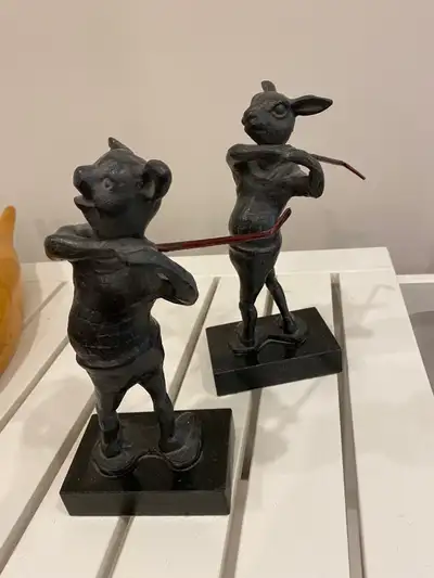 Cast iron golfer animals set, View more